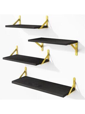 New Floating Shelves for Wall, Different Sizes Black Wall Shelves